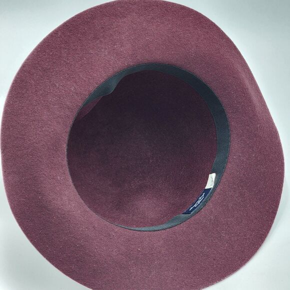 American Eagle Wool Red Braided Band Boho Floppy Hat - Picture 6 of 8